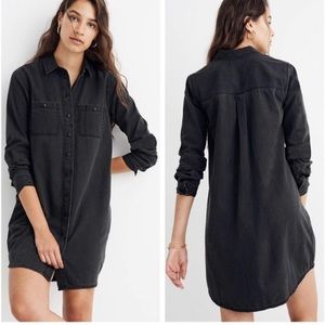 Madewell Black Denim Shirtdress Sz XS
